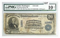 1902 $20 Seattle, WA National Bank Note PMG-10VG