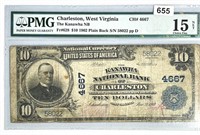 1902 LG $10 Charleston, WV National Bank Note