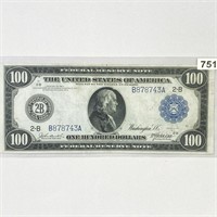 1914 LG $100 Federal Reserve Note CLOSELY UNC