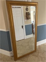 Large Full Size Wood Frame Mirror is 69in t x37 w