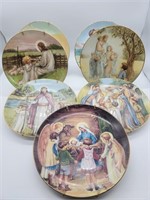 (7) Collectable Plates: Children & Jesus
