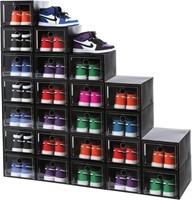 24 Pack Black Shoe Storage Box