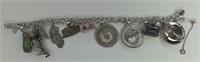 Vintage Sterling Silver Souvenir Charm Bracelet