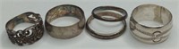 Lot of (5) Sterling Silver Rings, total weight