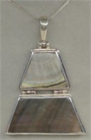 Sterling Mother of Pearl Pendant Necklace