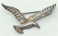 Vintage Sterling Bird Brooch