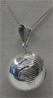 Mexico Sterling Chime Bell Earth Pendant