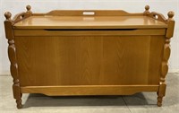 (X) Wood Chest w/ Handles Appr 17.5x35.5x23 inches