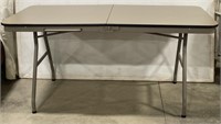 (X) Meco Folding Table Appr 30x60x30 inches