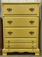 (H) Yellow Bassett Dresser Item Has Paint Damage