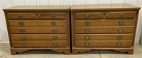 (H) Wood Chests w/ Drawers Bidding Price x2 Appr