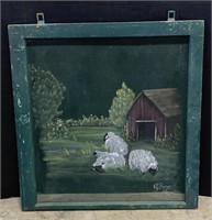 (AM)
Hanging Farm Scenery Painting on Metal