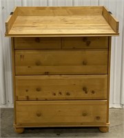 (H)
Wooden Folding Changing Table and 4 Tier