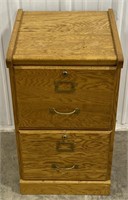 (AV)
Wooden Two Tiered Filing Cabinet 
Approx