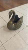 Life size Brass Swan Planter