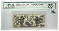 1863 50c Fractional Currency Note PMG VF25