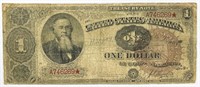 1899 Star Note US Red Seal One Dollar Bill