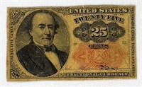 1874 US 25c Frational Currency Bill CIRC