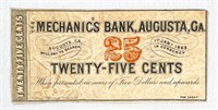 1863 25c  Augusta, GA Fractional Currency Note