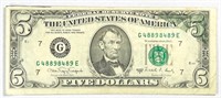 1988-A $5 Offset Printing Error Fed Res Note