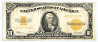 1922 $10 Gold Certificate CLOSELY UNC