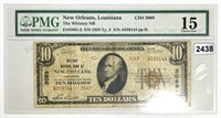 1929 $10 New Orleans LA National Bank Note PMG-15