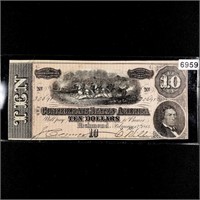 1864 Series - $10 Dollar Confederate States Note