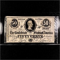 1863 Series - 50 Cent Confederate States Note