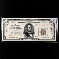 1929 $5 Dollar Birmingham, AL National Bank Note