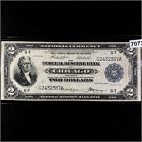 1914 LG $2 Dollar Chicago IL National Bank Note`