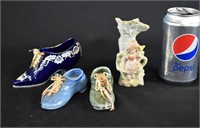 3 German Porcelain Shoes Occupied Japan Vase