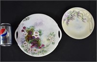 Royal Bayreuth Cake Plate & Limoges Cabinet Plate