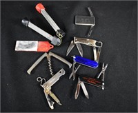9 pc Corkscrew/Sharpeners/Pocket Knives