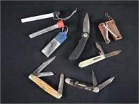 8 pc pocket Knives & Sharpeners