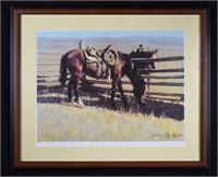 James Reynolds Pencil Signed HORSE Lithograph