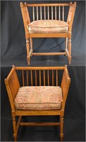PAIR Antique Swedish Gustavian Spindle Arm Chairs