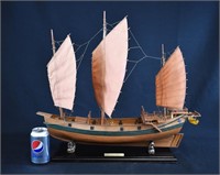 Chinese Pirate Junk Stick Built Model Ship