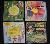 4 Vintage Children's Vinyl Records