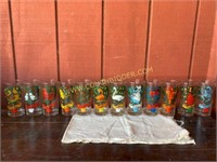 Vintage 12 Days of Christmas 12 Piece Glass Set