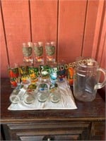 Assorted 12 Days of Christmas Glass Cups &