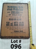 Wooden sign - Dead or Alive of Sam and Belle