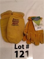 Two pairs of work gloves