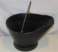 vintage galvanized coal bucket