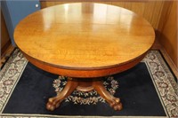 antique oak knuckle foot dining table
