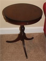 antique pedestal drum table