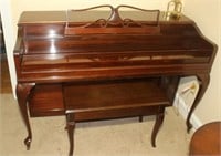 vintage Gulbransen mahogany piano w bench