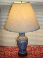 vintage blue white lamp
