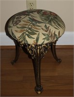 cast iron upholstered stool