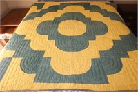 antique hand made hand stitched quilt clean