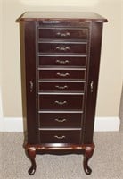 cherry finish jewelry chest armoire